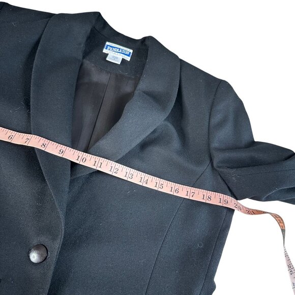 Pendleton 100% Wool Blazer Black Tailored Classic Workwear Jacket Sz 6 - Picture 8 of 9
